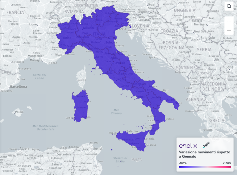 Fase 2, la mappa di mobilità di EnelX per capire come ci muoveremo
