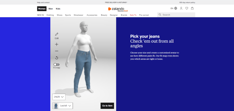 Camerini virtuali: così Zalando sperimenta gli avatar 3D per provare i jeans