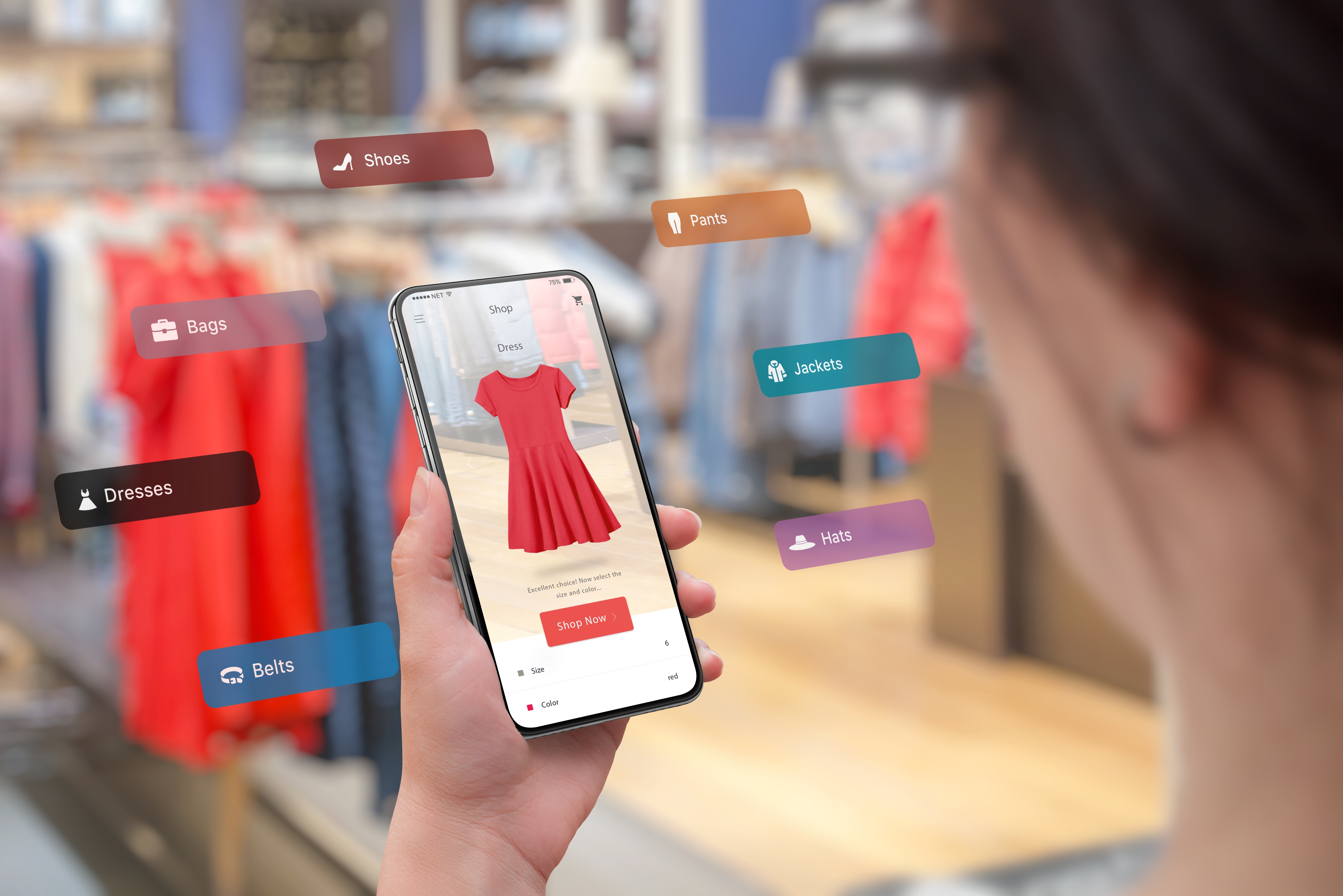 Shopping,With,Smart,Phone,And,Augmented,Reality,App,In,The
