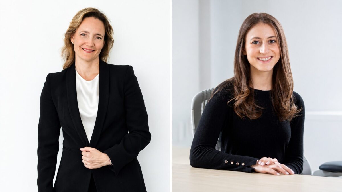 Da sinistra Tanja Dowe, Managing Director di Angelini Ventures e Sarah Fox di Angelini Ventures