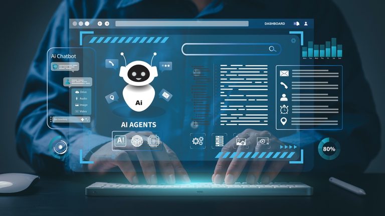 Ai,Agent,And,Generative,Artificial,Intelligence,Concept.,Businessman,Using,Ai